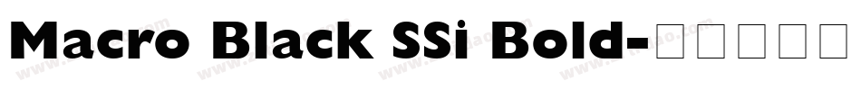 Macro Black SSi Bold字体转换